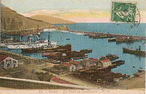 ORAN - PORT LETANG PROMENADE DE ET LE PORT ET QUAIS EN 1914